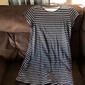 Black and white stripes dress